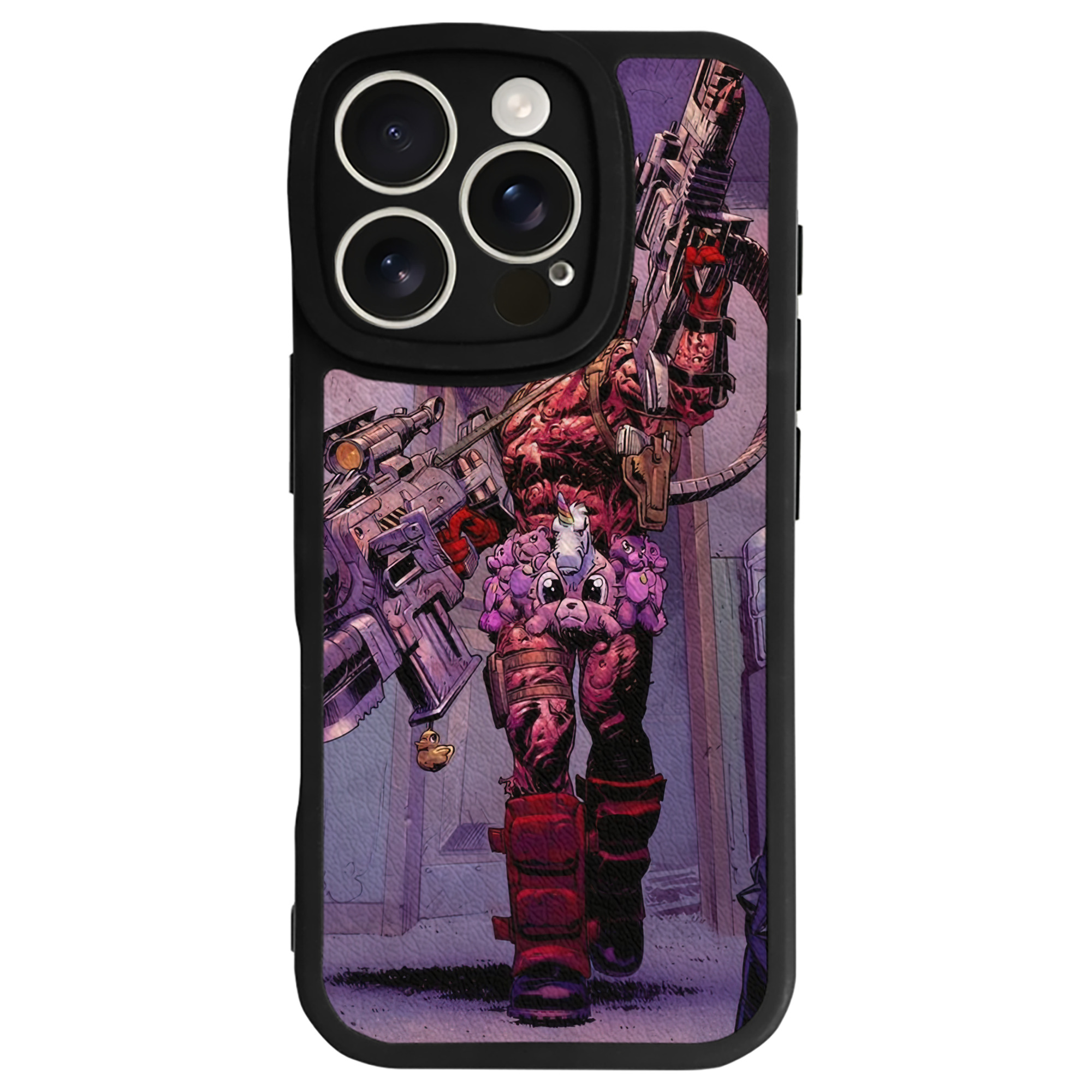 （画像用） Deadpool デッドプール 【iPhone 16シリーズ対応】シリコンスマホケース（レザー調） 材質：シリコン